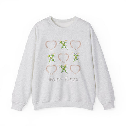 XOXO Love Your Farmers - Adult Unisex Heavy Blend™ Crewneck Sweatshirt