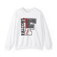Falcons Baseball FAUX Glitter- Adult Unisex Heavy Blend™ Crewneck Sweatshirt