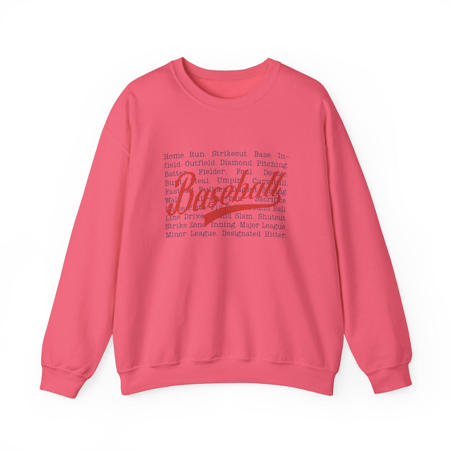 Baseball Words- Adult Unisex Heavy Blend™ Crewneck Sweatshirt