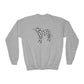 Valentines Cow- Youth Crewneck Sweatshirt