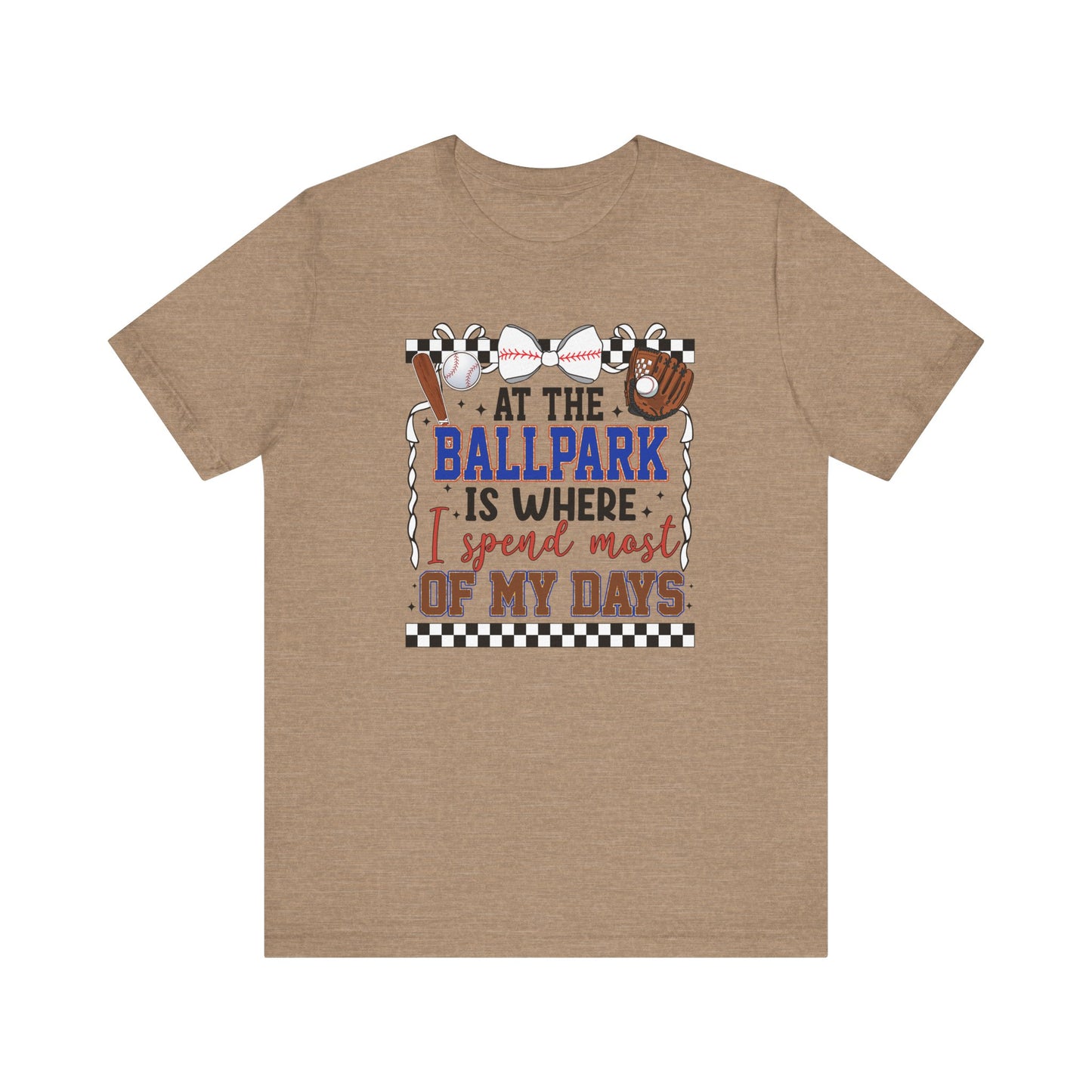 At the Ballpark- Adult Unisex Jersey Short Sleeve Tee