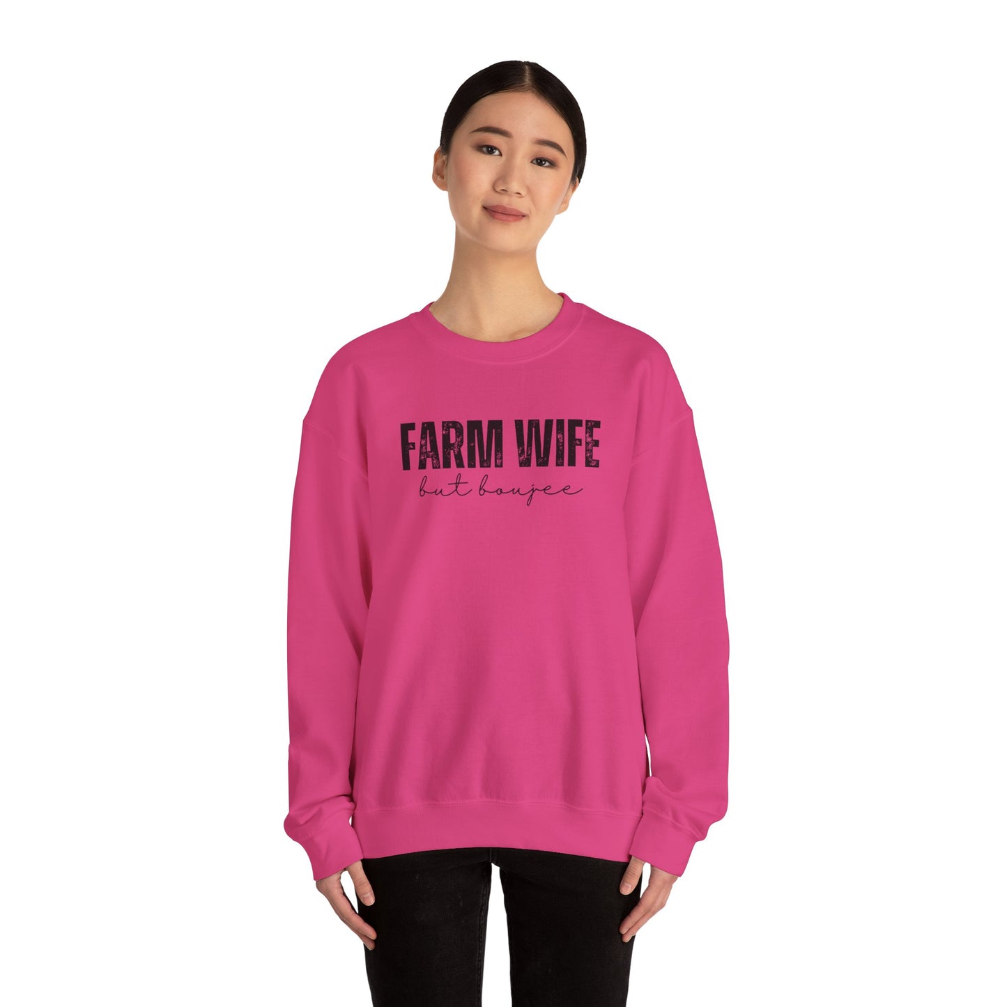 Farm Wife But Boujee- Graphic Crewneck Sweatshirt