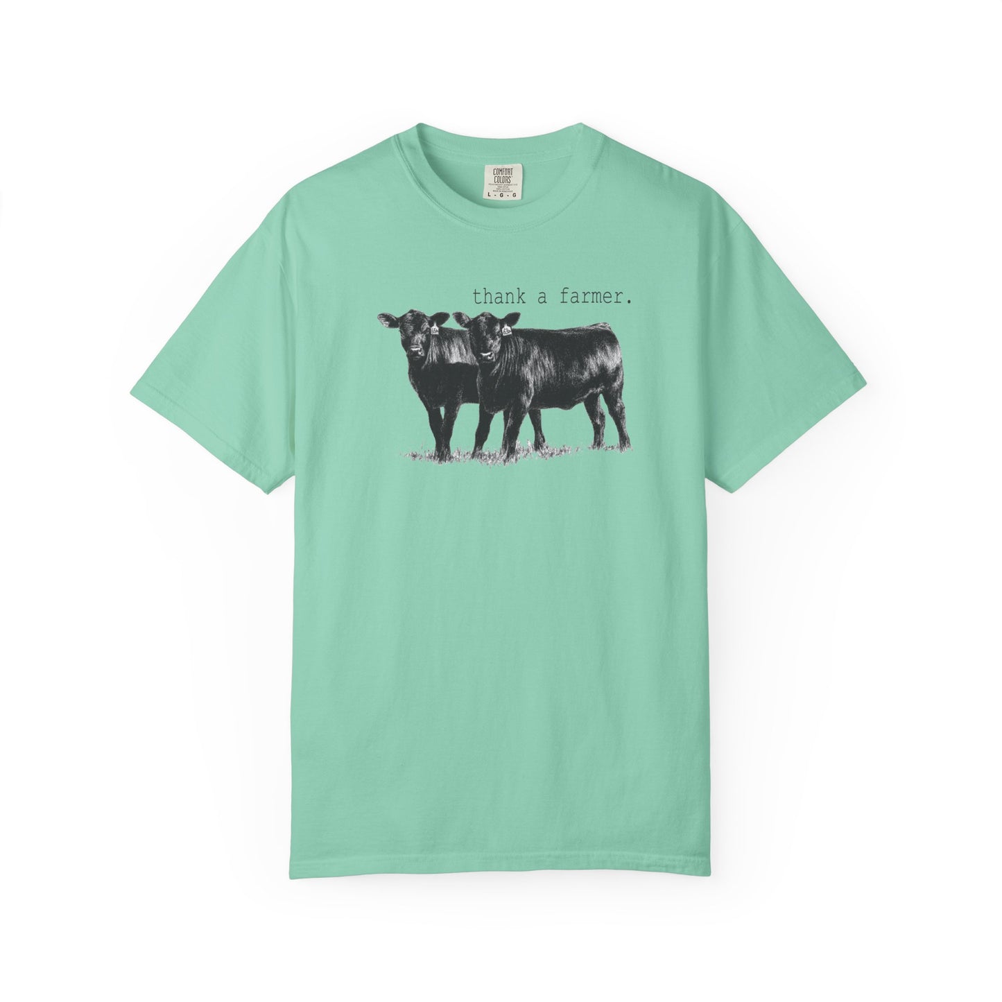 Thank a Farmer Shirt – Cow Graphic Tee – Comfort Colors Farm Shirt – Country Life Tee – Support Farmers Shirt