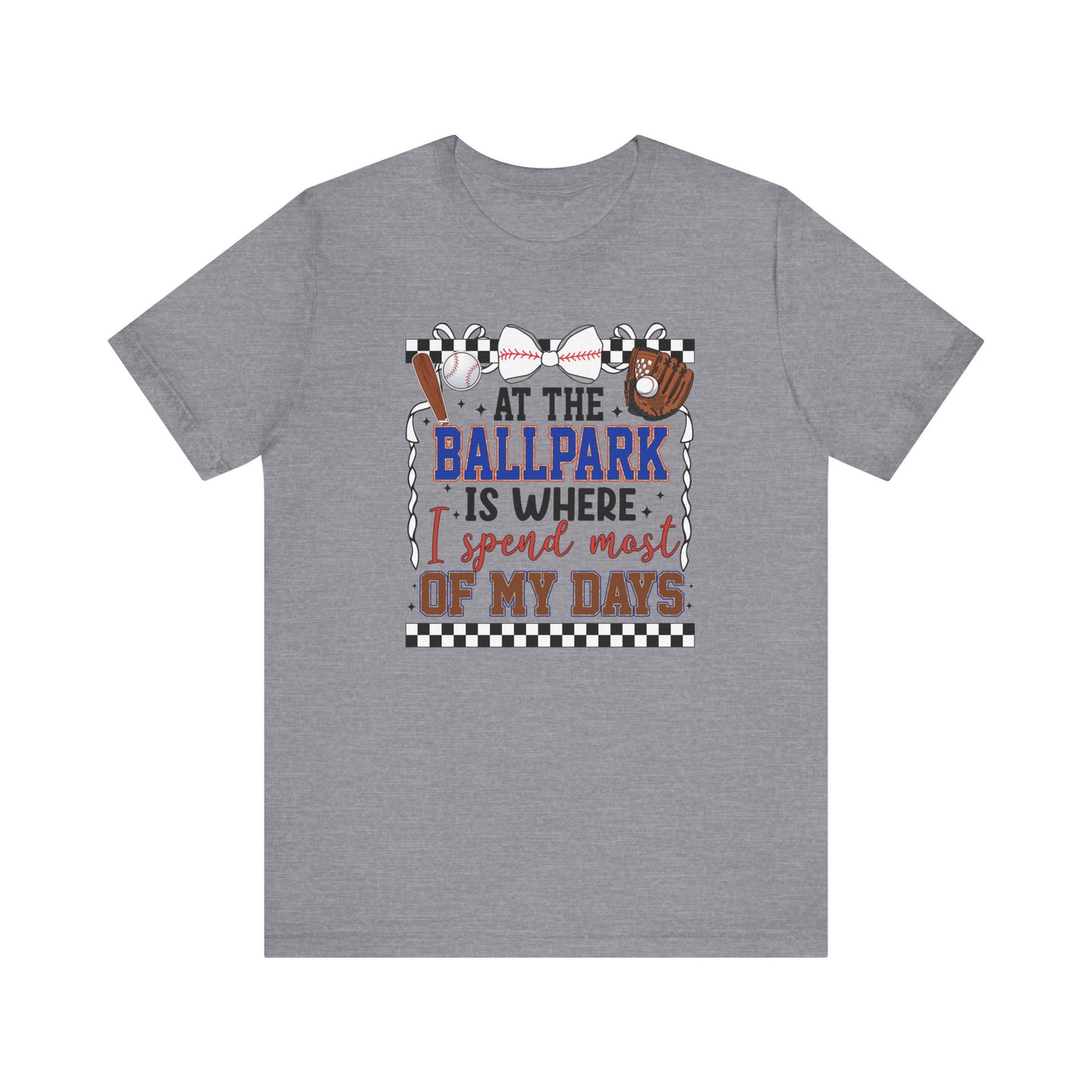 At the Ballpark- Adult Unisex Jersey Short Sleeve Tee