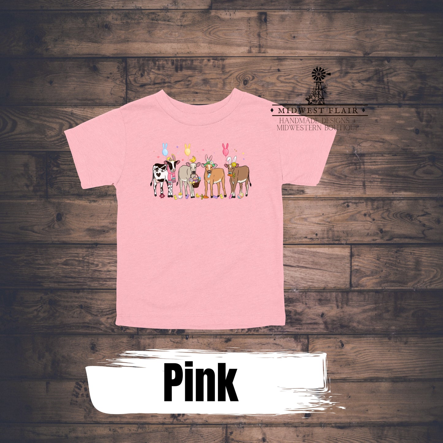 Easter Cows-  Toddler + Youth T Shirts