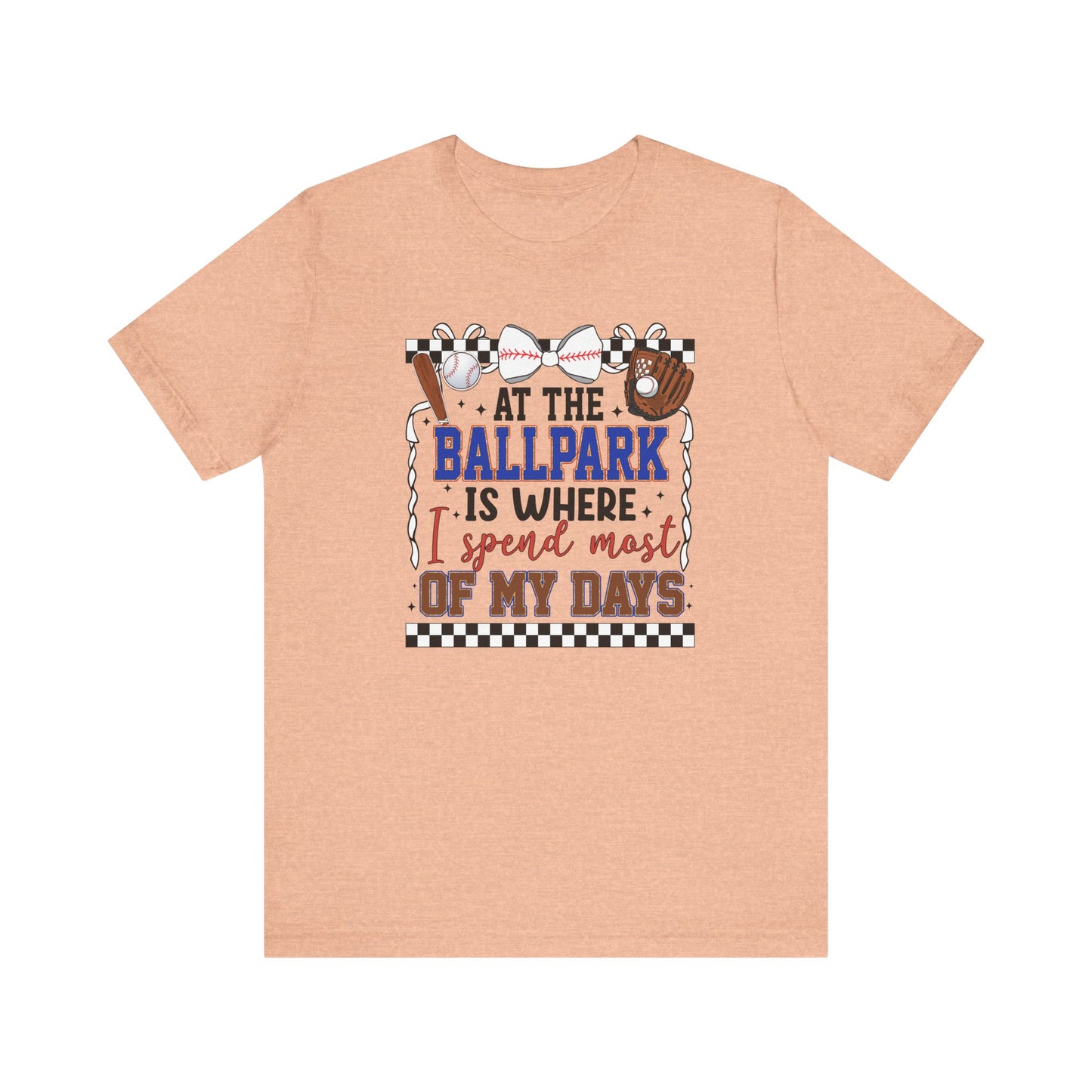 At the Ballpark- Adult Unisex Jersey Short Sleeve Tee