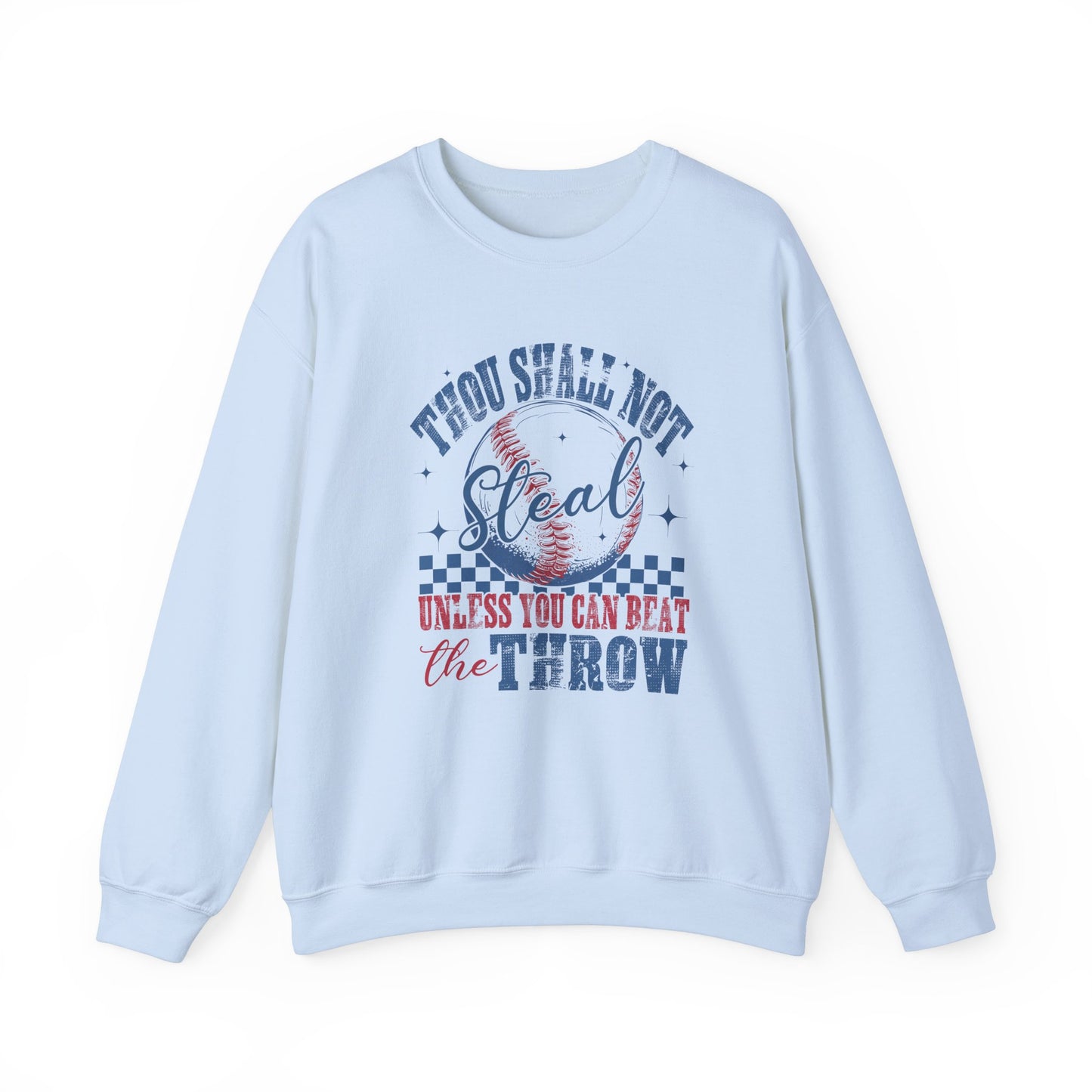 Baseball Sweatshirt- Thou Shall Not Steal Adult Unisex Heavy Blend™ Crewneck Sweatshirt