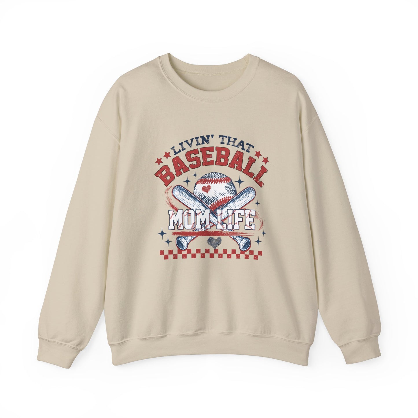 Baseball Mom Life Crewneck Sweatshirt
