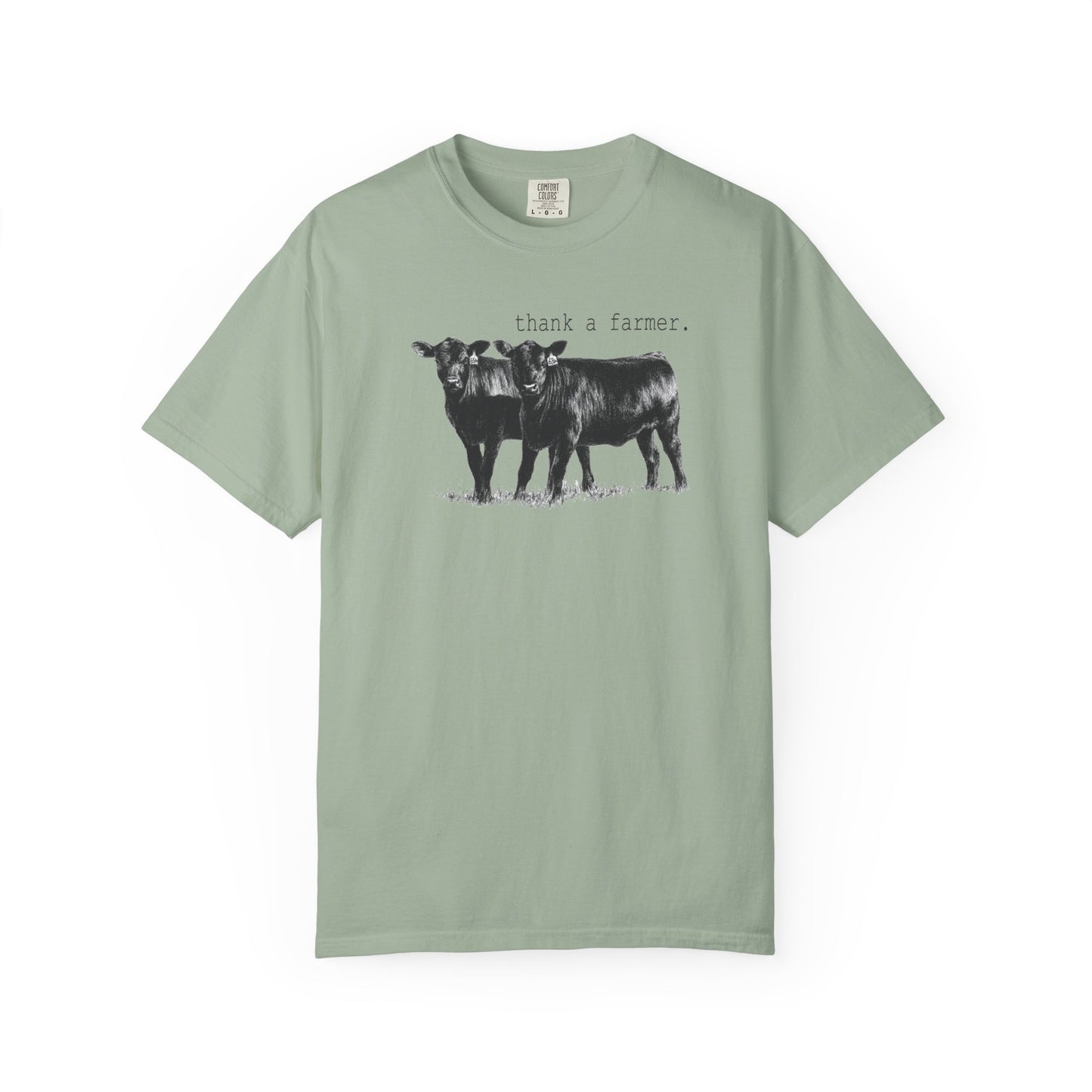 Thank a Farmer Shirt – Cow Graphic Tee – Comfort Colors Farm Shirt – Country Life Tee – Support Farmers Shirt