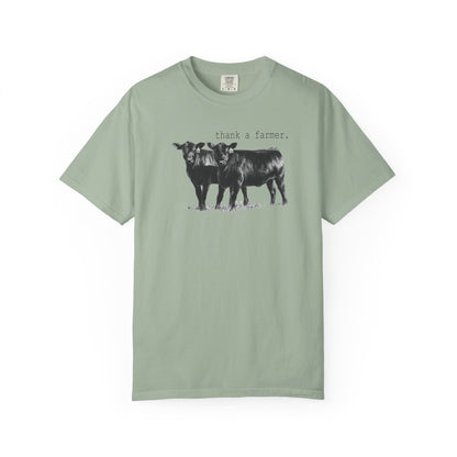 Thank a Farmer Shirt – Cow Graphic Tee – Comfort Colors Farm Shirt – Country Life Tee – Support Farmers Shirt