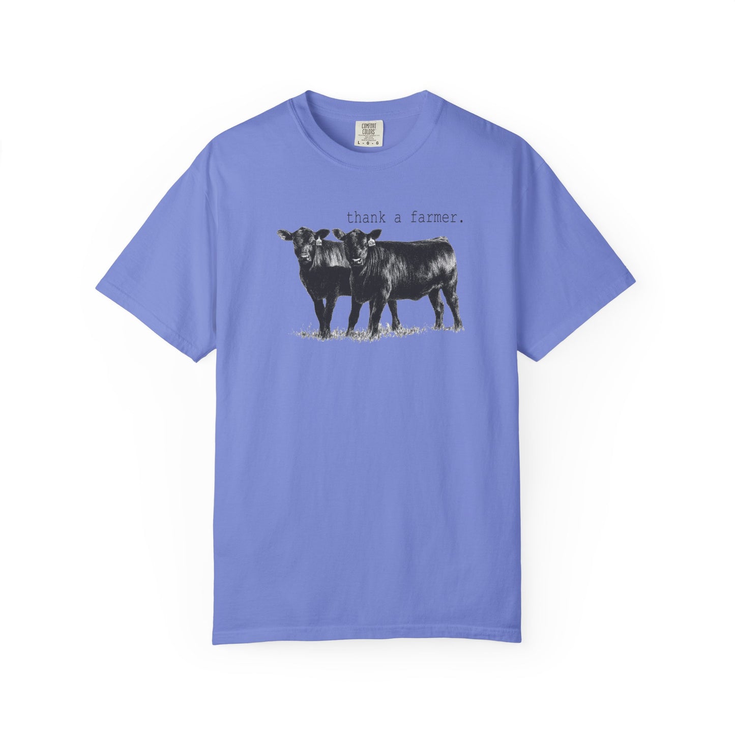 Thank a Farmer Shirt – Cow Graphic Tee – Comfort Colors Farm Shirt – Country Life Tee – Support Farmers Shirt