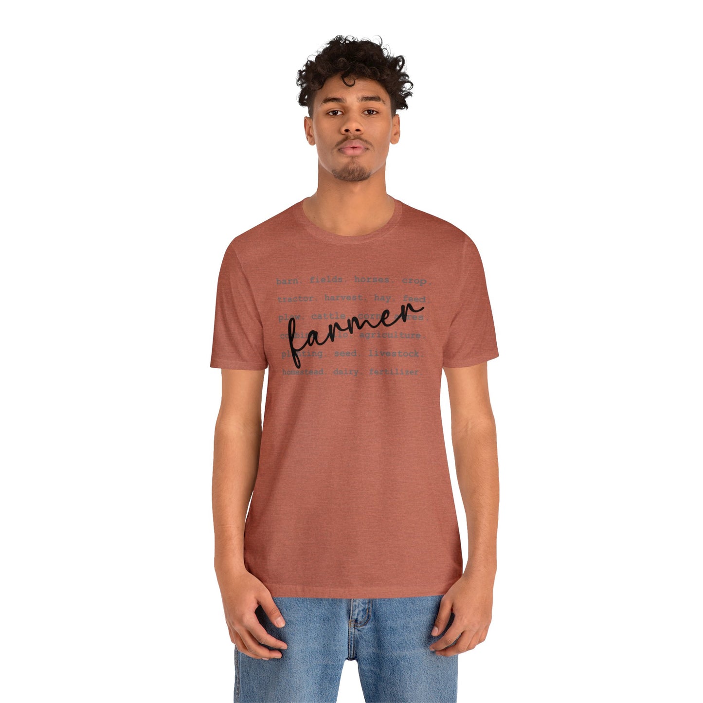 Farmer Typography Graphic T-Shirt- Multiple Colors