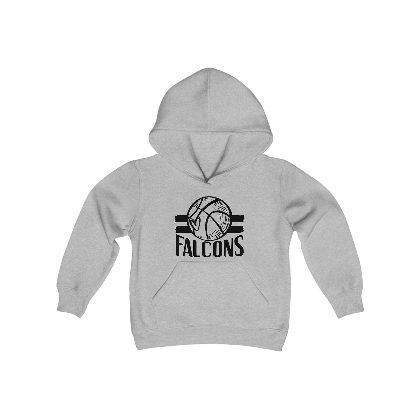 Falcons Basketball Youth Heavy Blend Hooded Sweatshirt