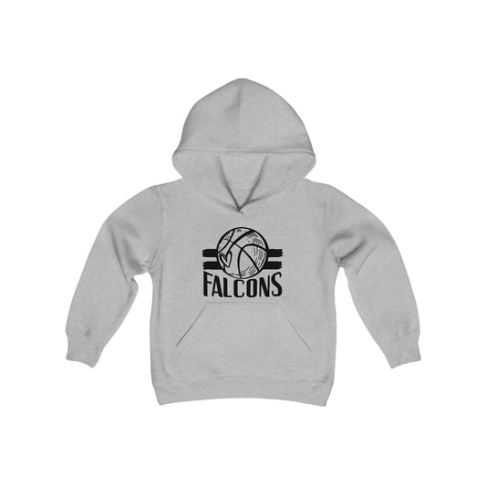 Falcons Basketball Youth Heavy Blend Hooded Sweatshirt