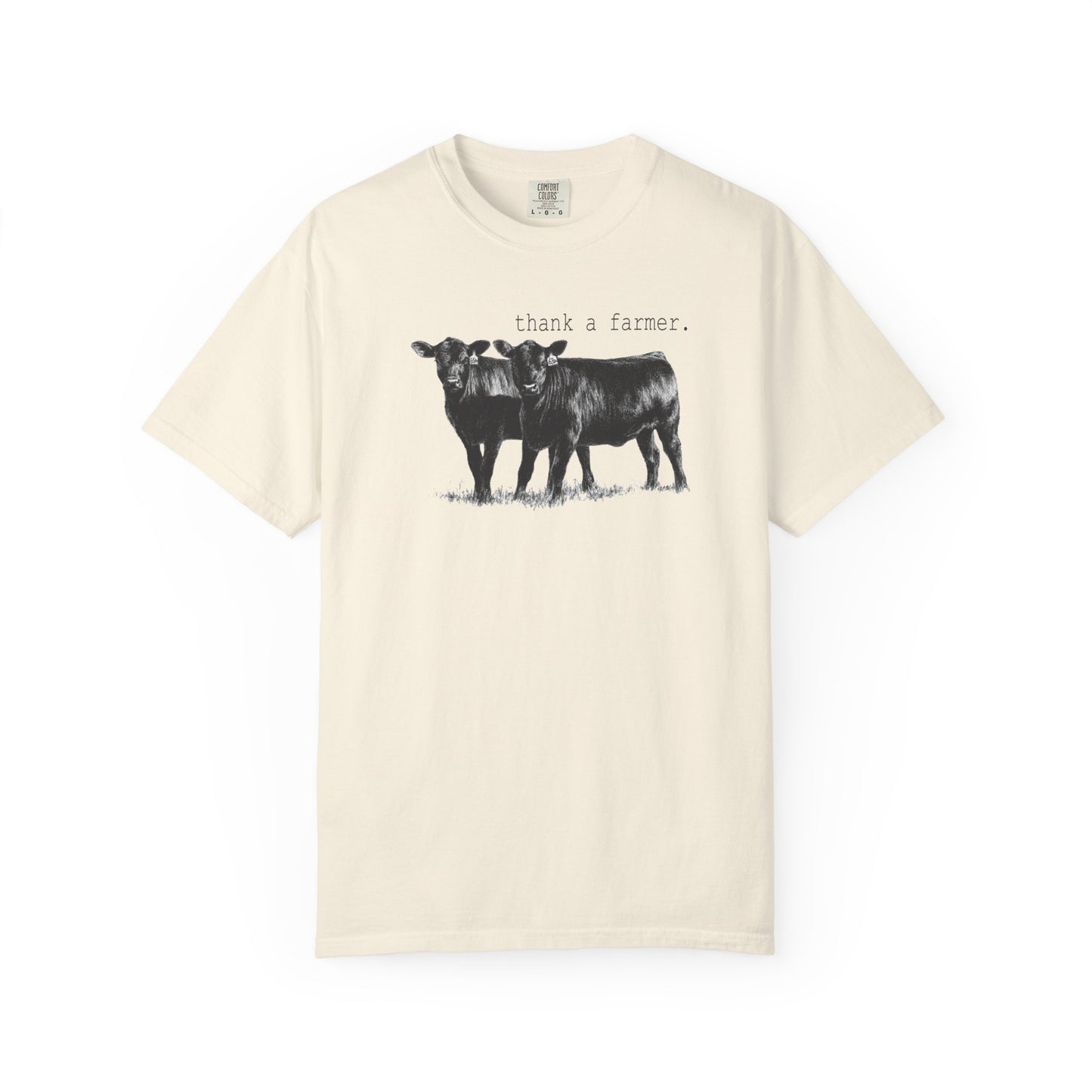 Thank a Farmer Shirt – Cow Graphic Tee – Comfort Colors Farm Shirt – Country Life Tee – Support Farmers Shirt