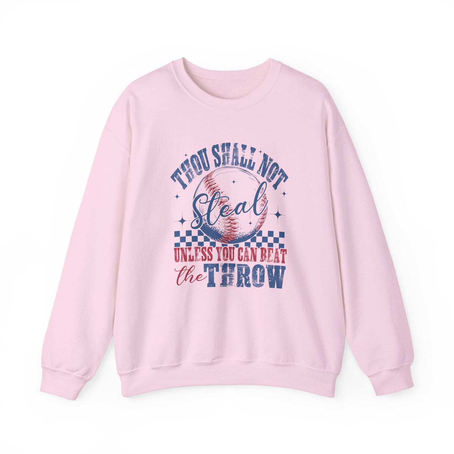 Baseball Sweatshirt- Thou Shall Not Steal Adult Unisex Heavy Blend™ Crewneck Sweatshirt