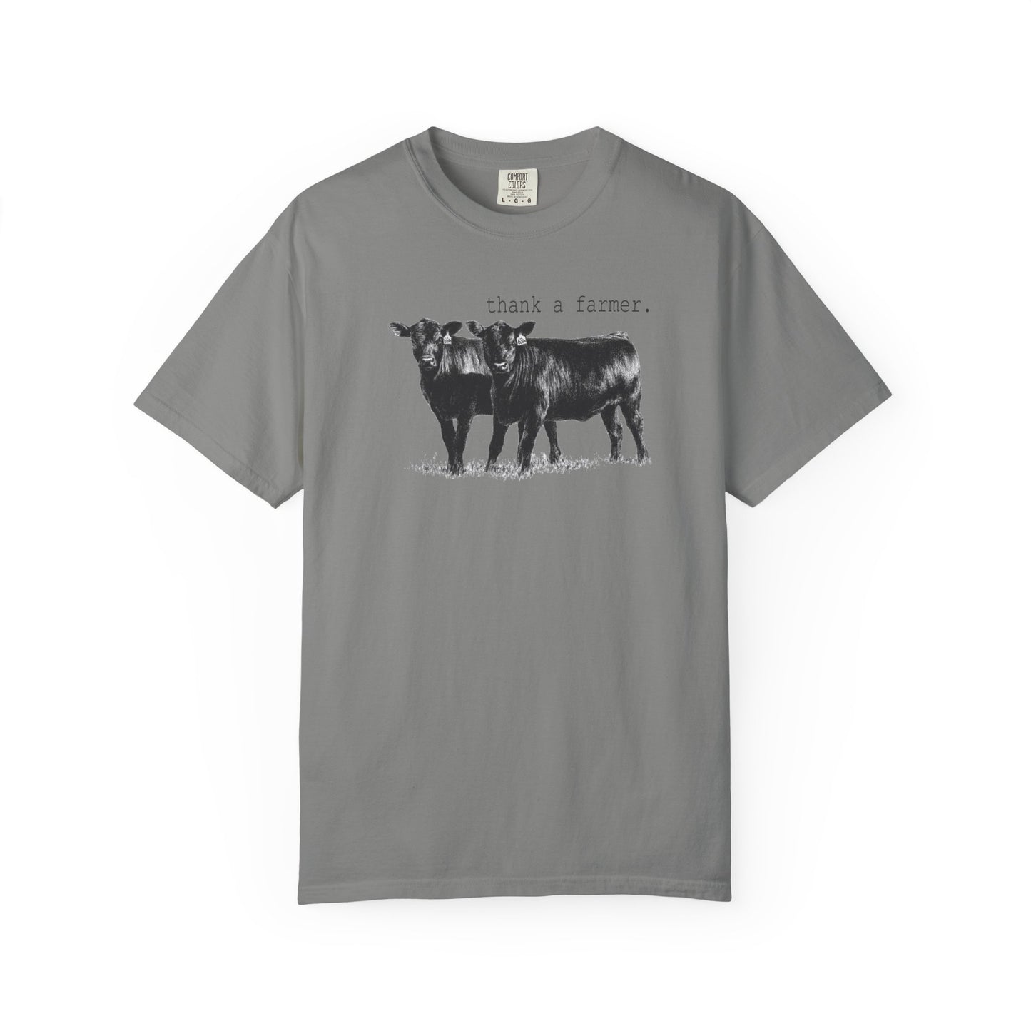 Thank a Farmer Shirt – Cow Graphic Tee – Comfort Colors Farm Shirt – Country Life Tee – Support Farmers Shirt