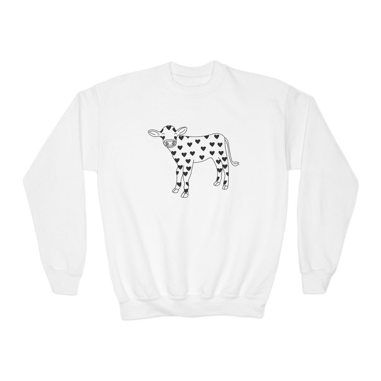 Valentines Cow- Youth Crewneck Sweatshirt