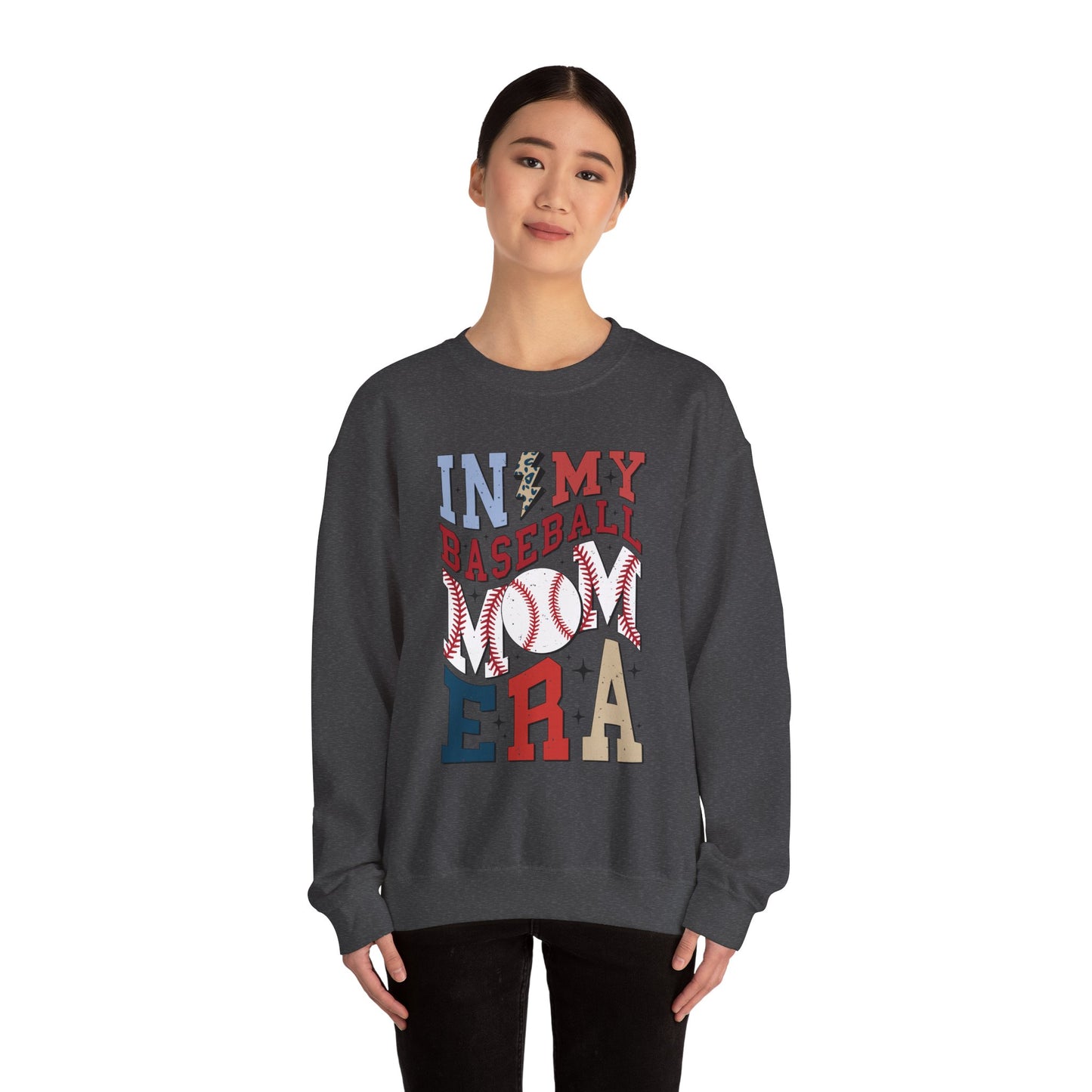 Baseball Mom- Adult Unisex Heavy Blend™ Crewneck Sweatshirt