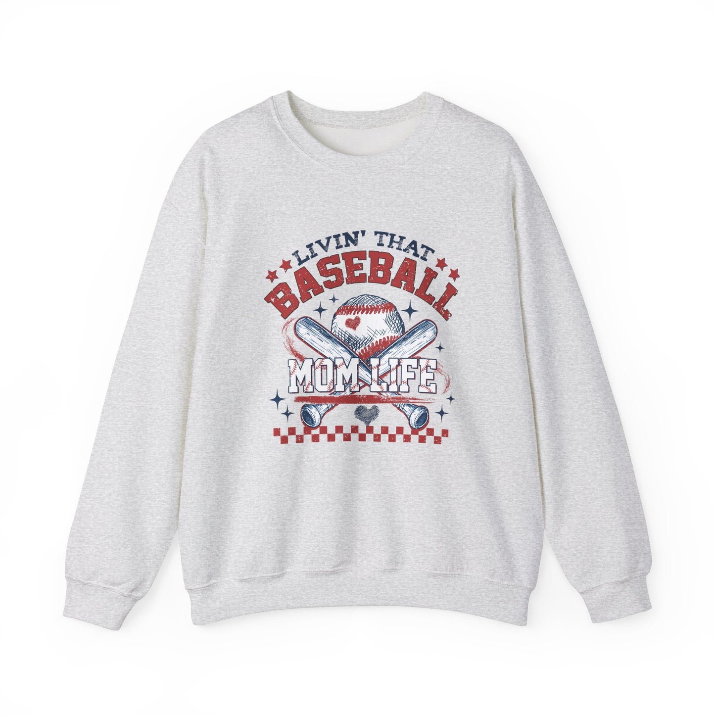 Baseball Mom Life Crewneck Sweatshirt