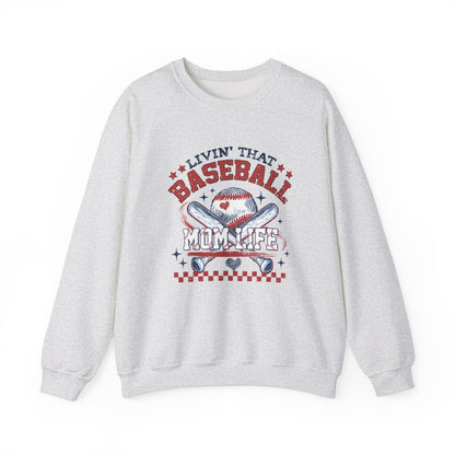 Baseball Mom Life Crewneck Sweatshirt