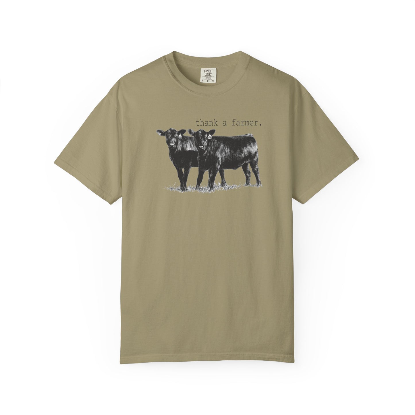 Thank a Farmer Shirt – Cow Graphic Tee – Comfort Colors Farm Shirt – Country Life Tee – Support Farmers Shirt