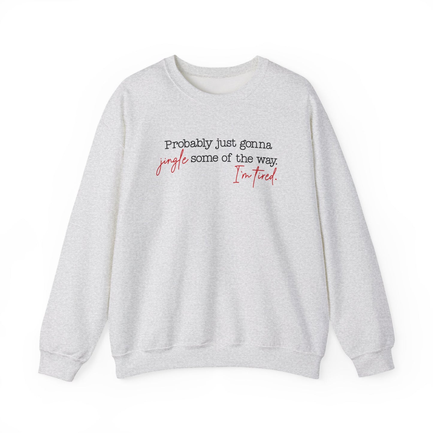 Jingle some of the Way Crewneck Sweatshirt - Black and Red Ink