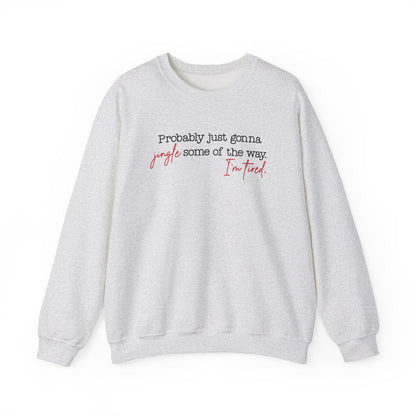 Jingle some of the Way Crewneck Sweatshirt - Black and Red Ink