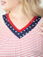 Stars and Stripes V- Neck