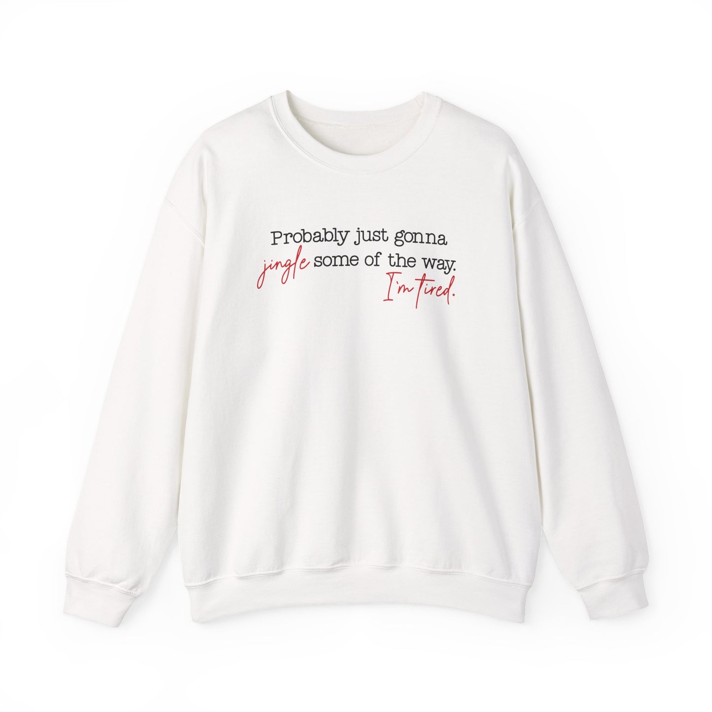 Jingle some of the Way Crewneck Sweatshirt - Black and Red Ink