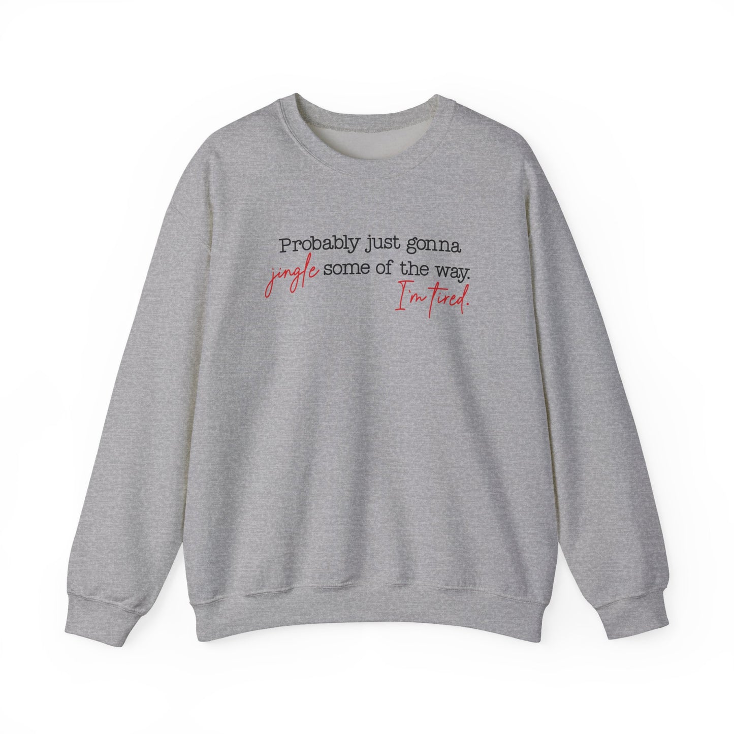 Jingle some of the Way Crewneck Sweatshirt - Black and Red Ink