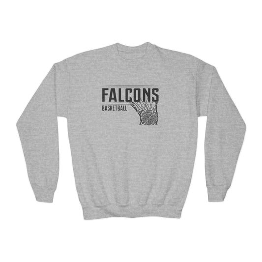 Falcons Basketball Youth Crewneck Sweatshirt