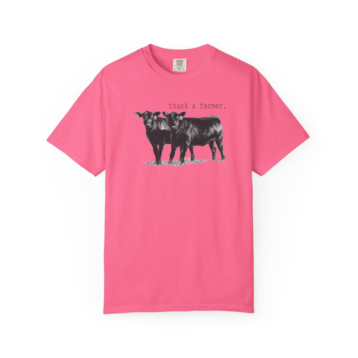 Thank a Farmer Shirt – Cow Graphic Tee – Comfort Colors Farm Shirt – Country Life Tee – Support Farmers Shirt