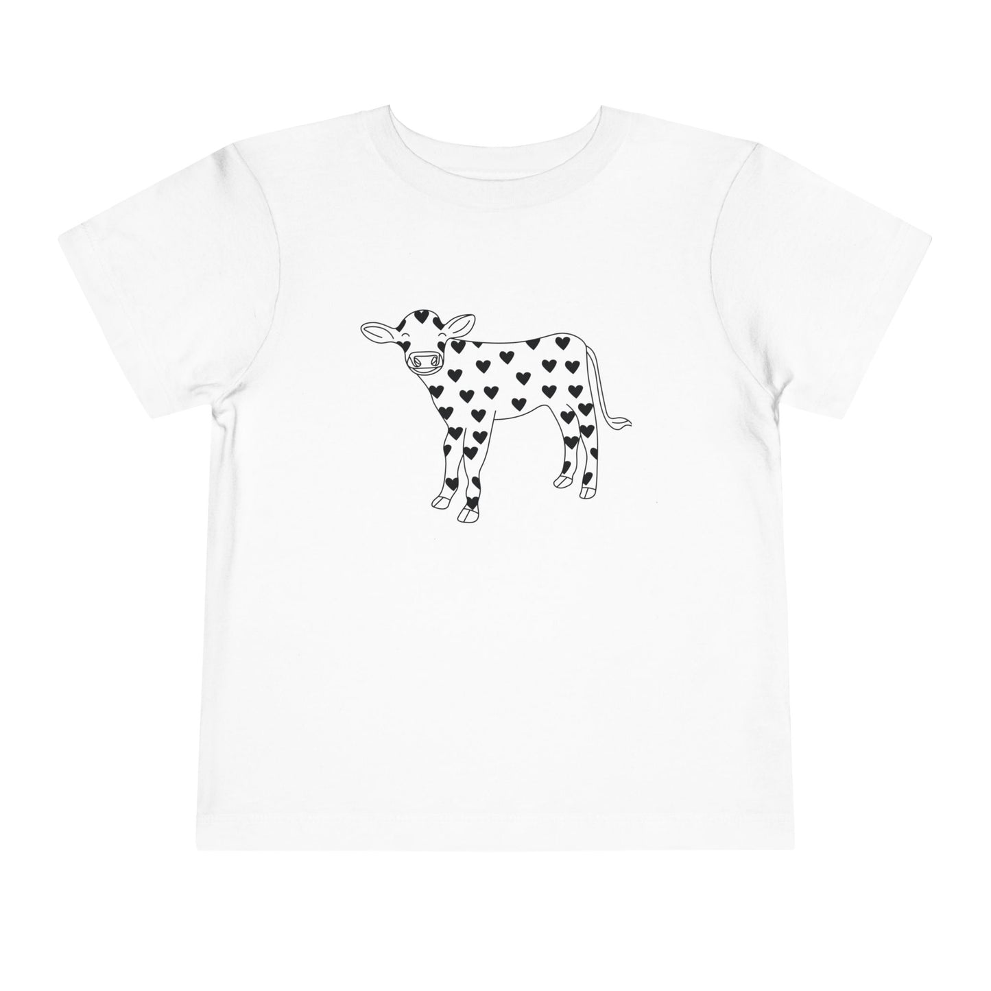 Valentine Cow Toddler Short Sleeve Tee