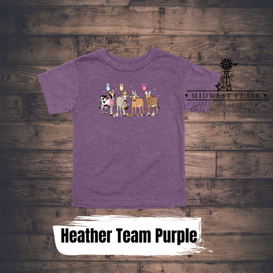 Easter Cows- Toddler + Youth T Shirts