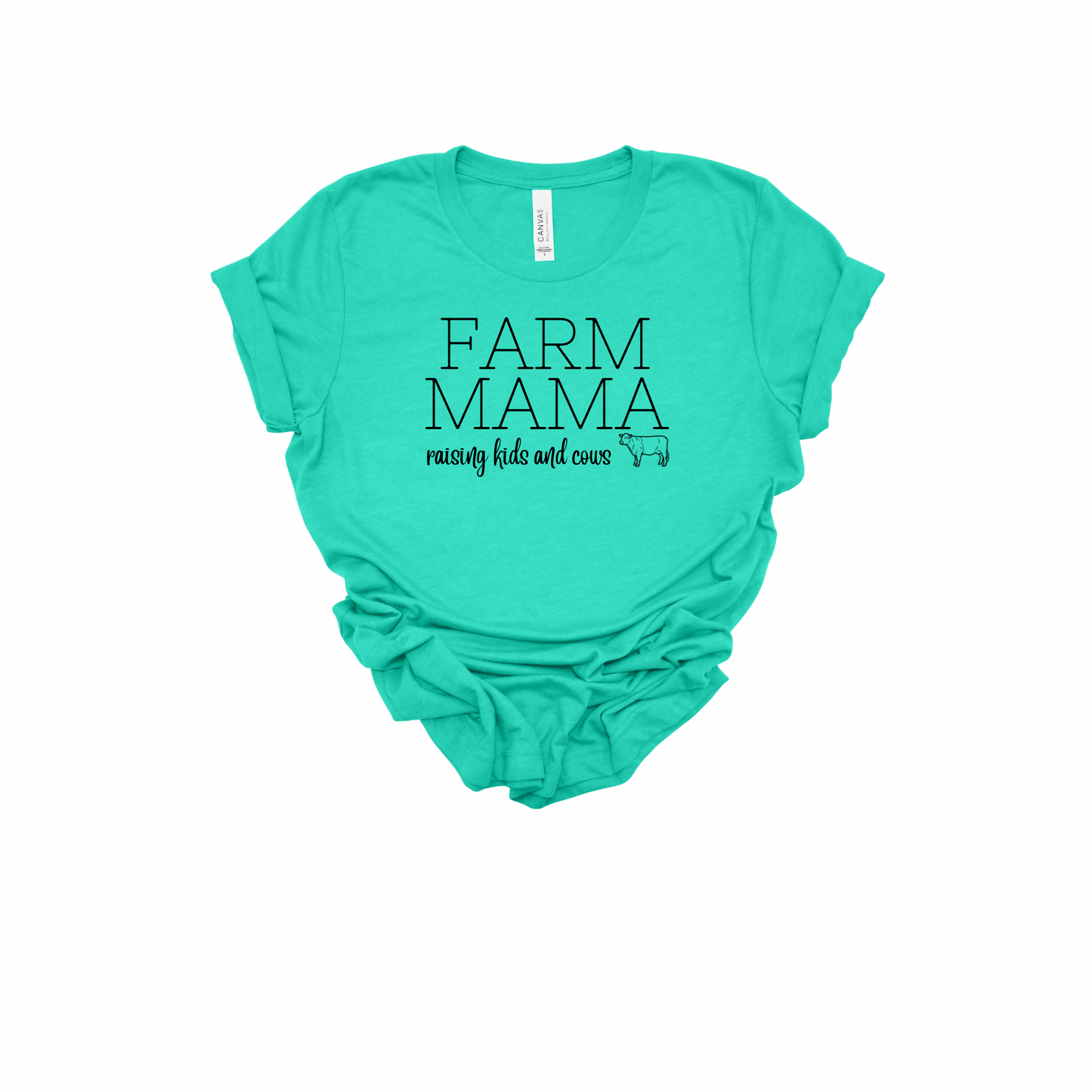 Farm Mama Raising Kids and Cows- T-Shirt