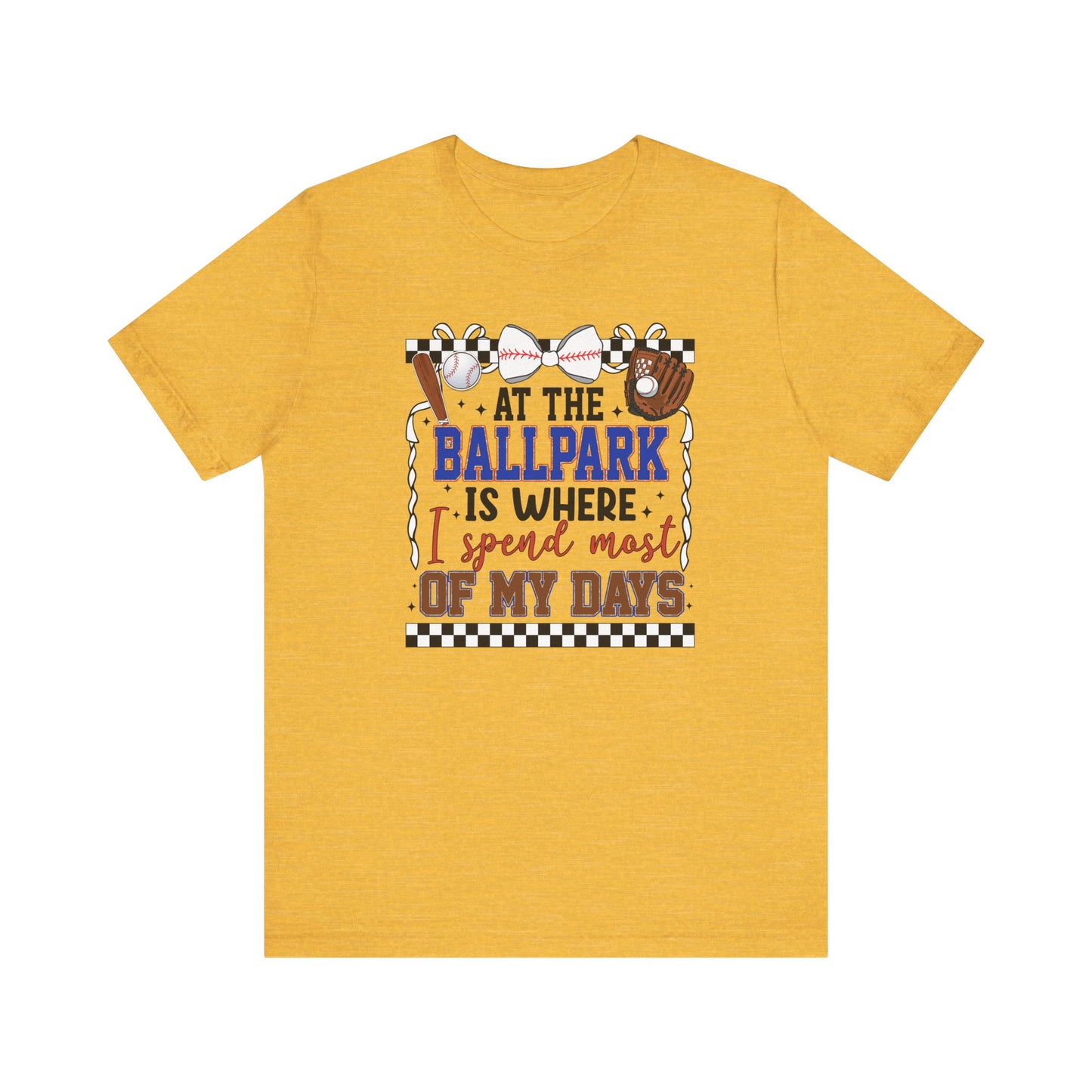 At the Ballpark- Adult Unisex Jersey Short Sleeve Tee