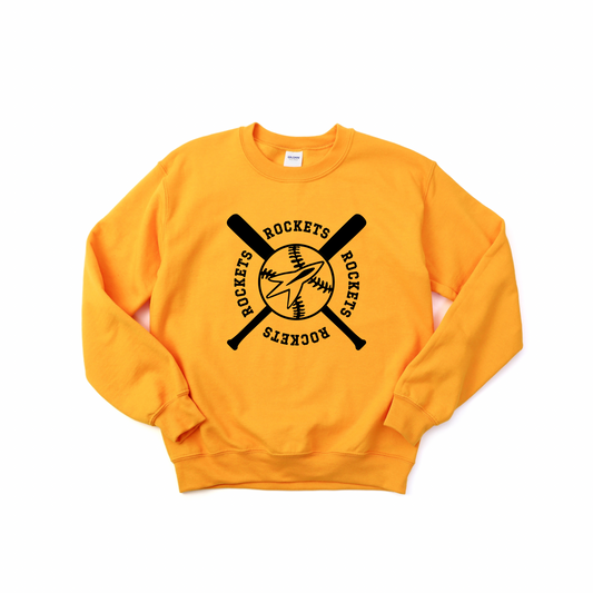 Rocket Baseball- Crewneck