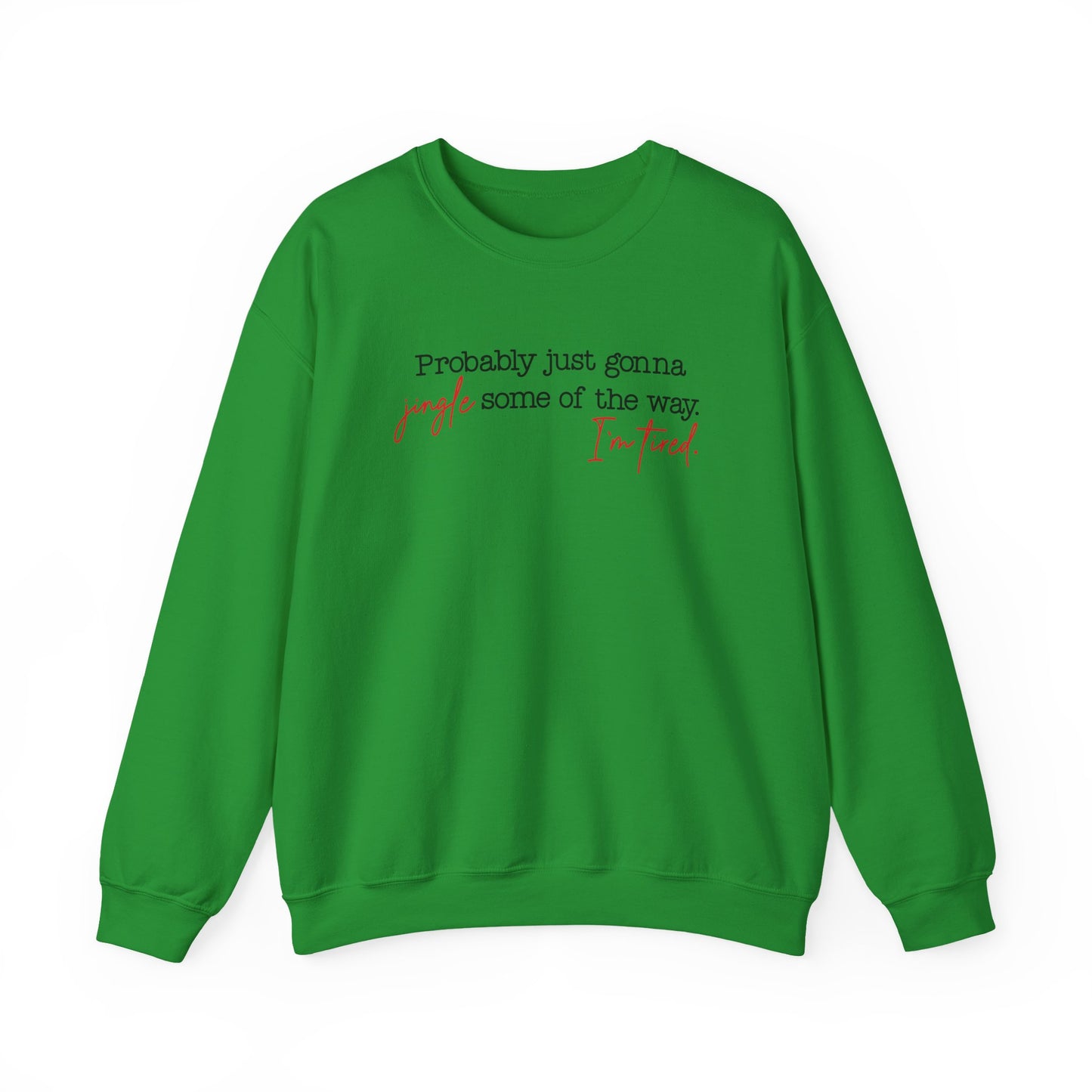 Jingle some of the Way Crewneck Sweatshirt - Black and Red Ink