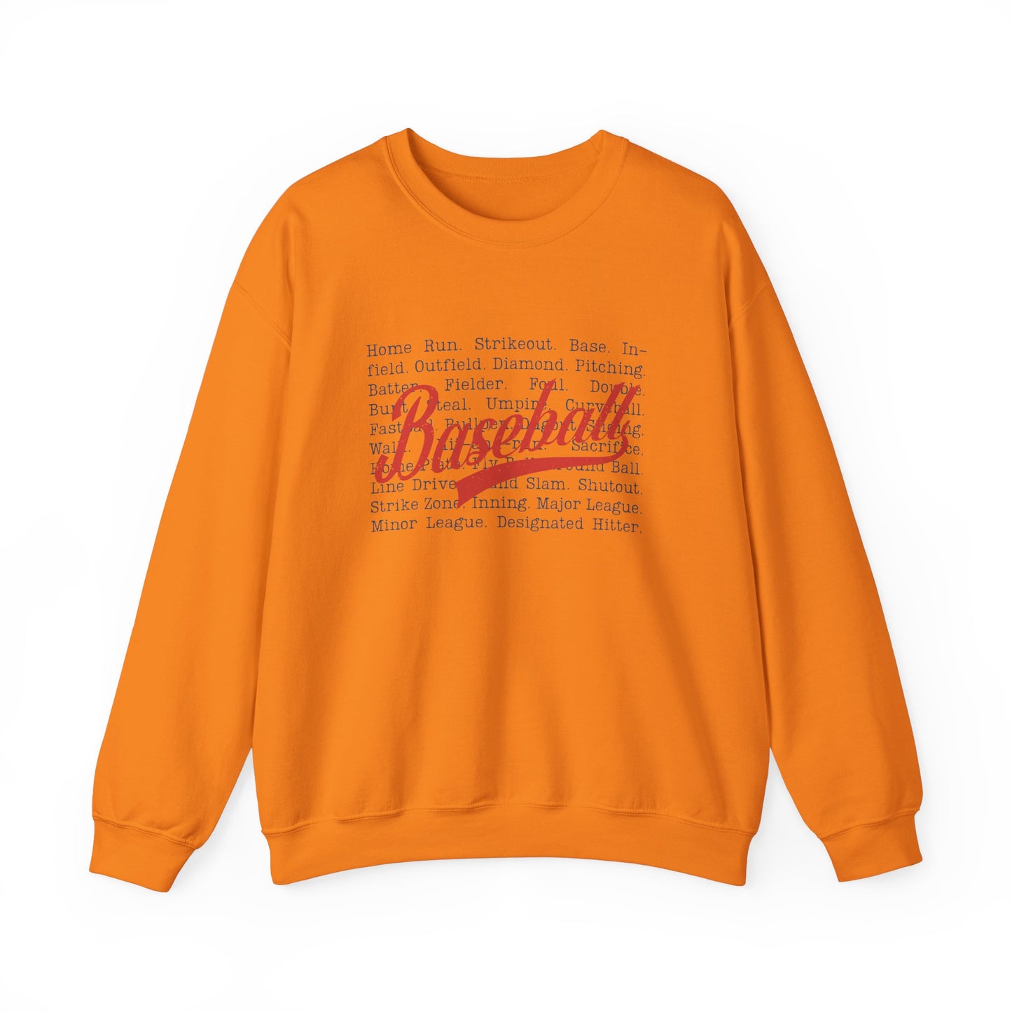 Baseball Words- Adult Unisex Heavy Blend™ Crewneck Sweatshirt