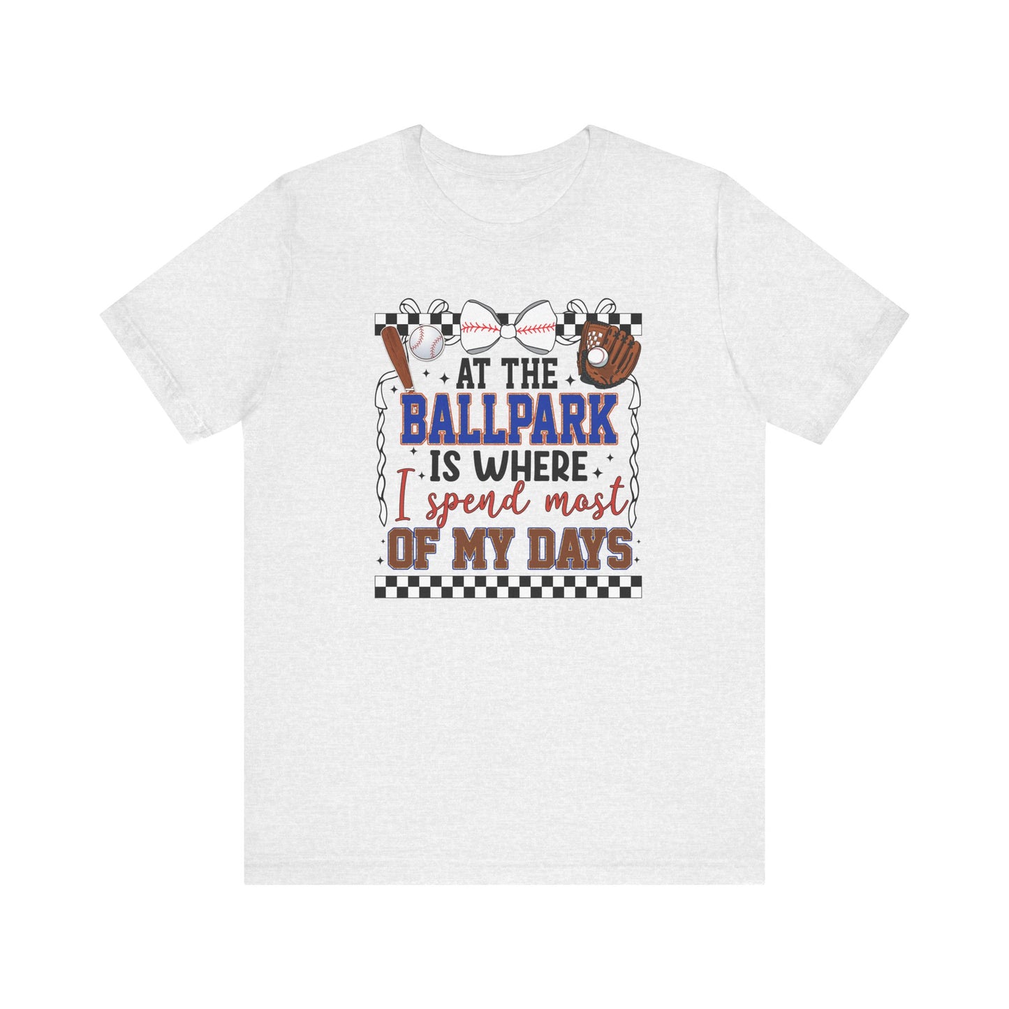 At the Ballpark- Adult Unisex Jersey Short Sleeve Tee