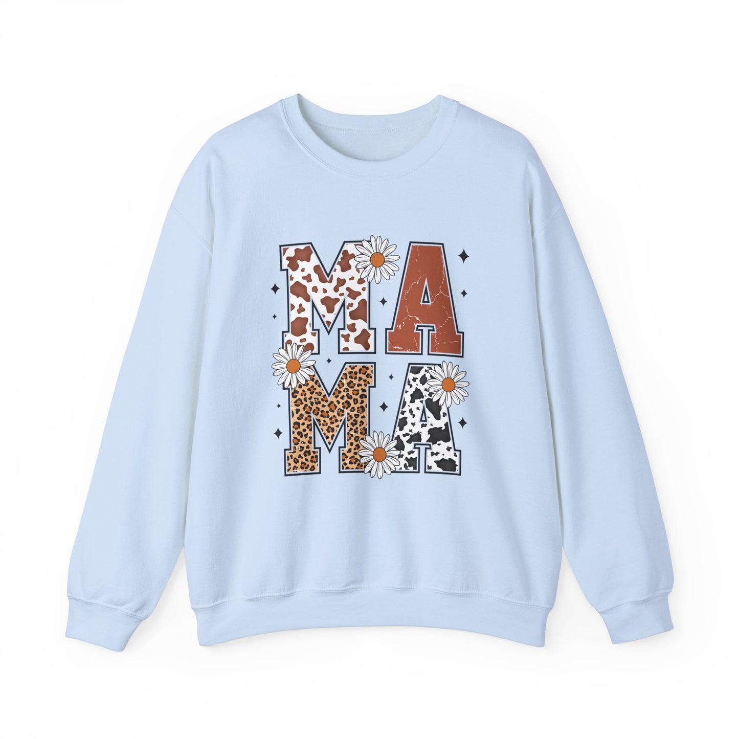 Cow Print Mama - Unisex Heavy Blend™ Crewneck Sweatshirt