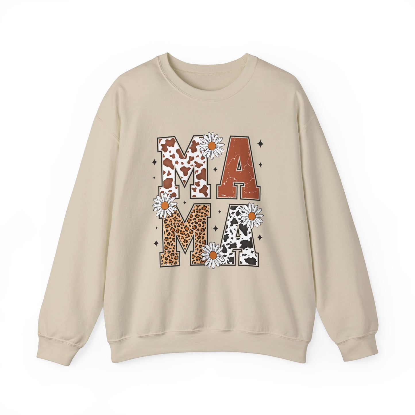 Cow Print Mama - Unisex Heavy Blend™ Crewneck Sweatshirt