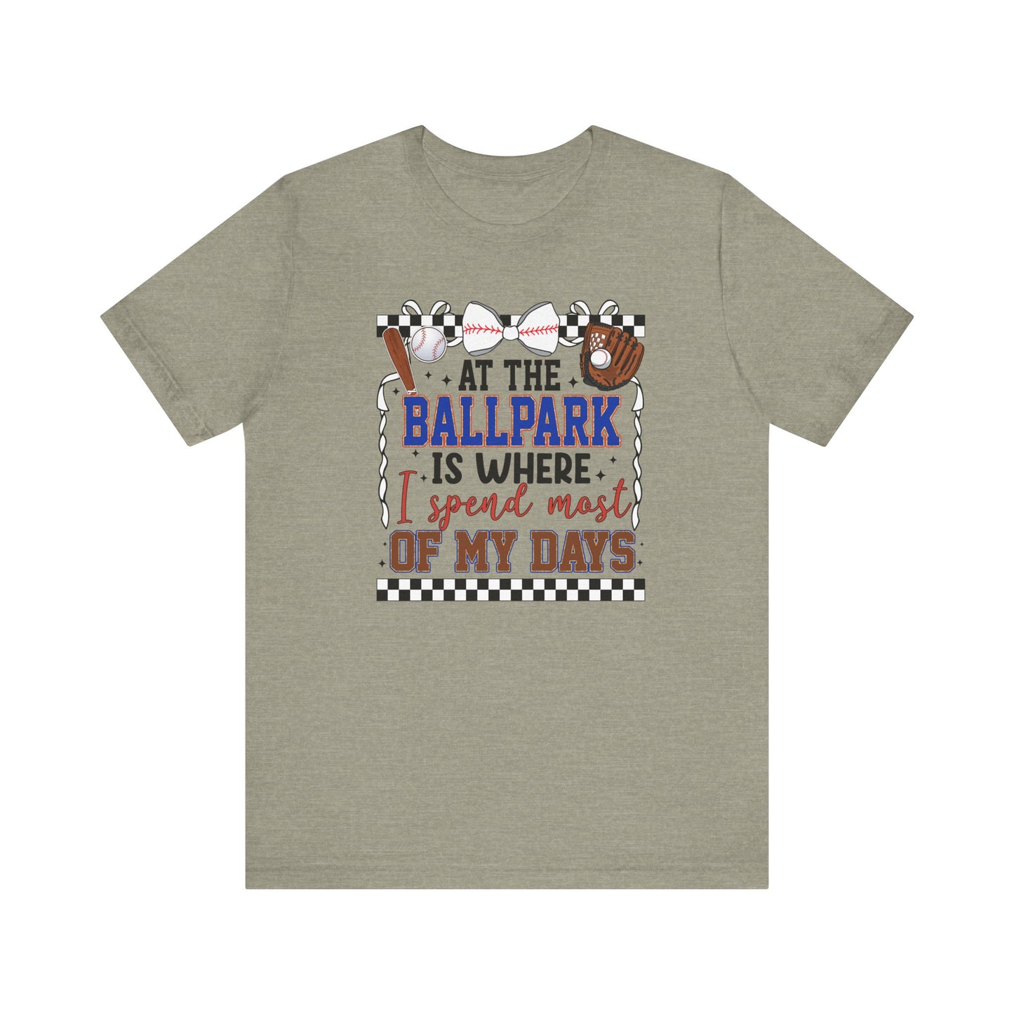 At the Ballpark- Adult Unisex Jersey Short Sleeve Tee