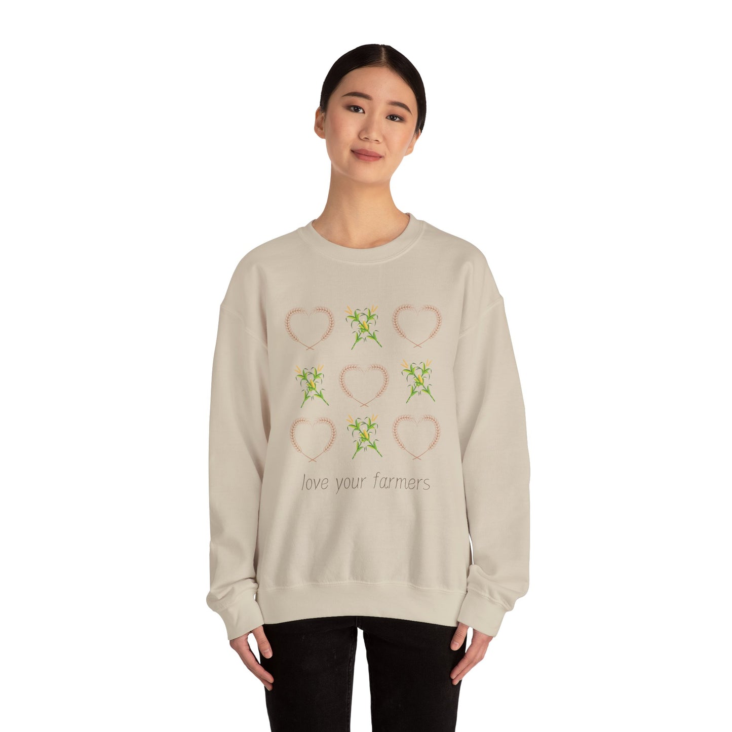 XOXO Love Your Farmers - Adult Unisex Heavy Blend™ Crewneck Sweatshirt