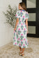 PREORDER: Boho V-Neck Balloon Sleeve Dress in Floral Print
