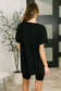 Buttery Soft V-Neck Bike Short Set in Black