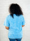 Casual Basic Drop Shoulder Oversized Tee in Deep Sky