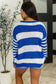 Casual Chaos Drop Shoulder Sweater in Royal Blue