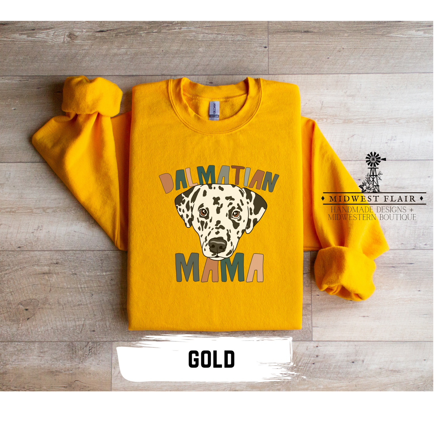 Dalmatian Mama- Crewneck [Choose Your Shirt Color]